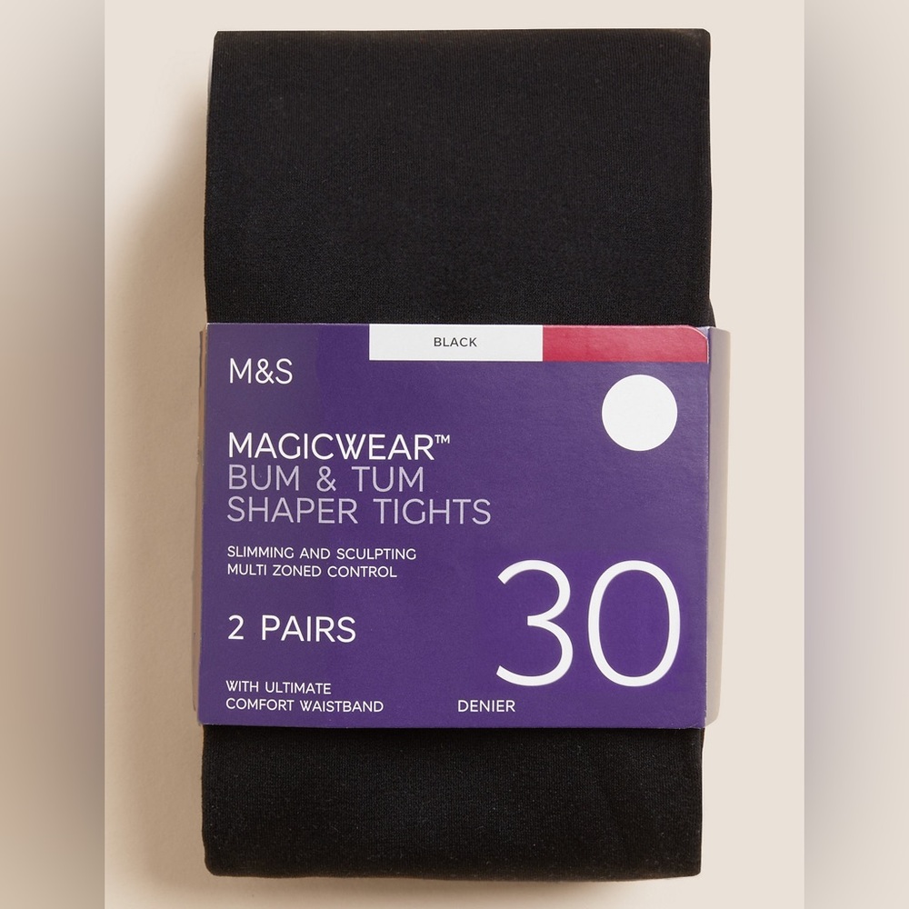 NWT | Marks & Spencer | 30 Denier Magicwear™ Opaque Stockings | Size M